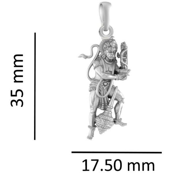 AKSHAT SAPPHIRE Sterling Silver (92.5% purity) God Ram and Hanuman Pendant for Men & Women Pure Silver Bhagwan Shri Ram and Hanuman Locket for Good Health & Wealth
