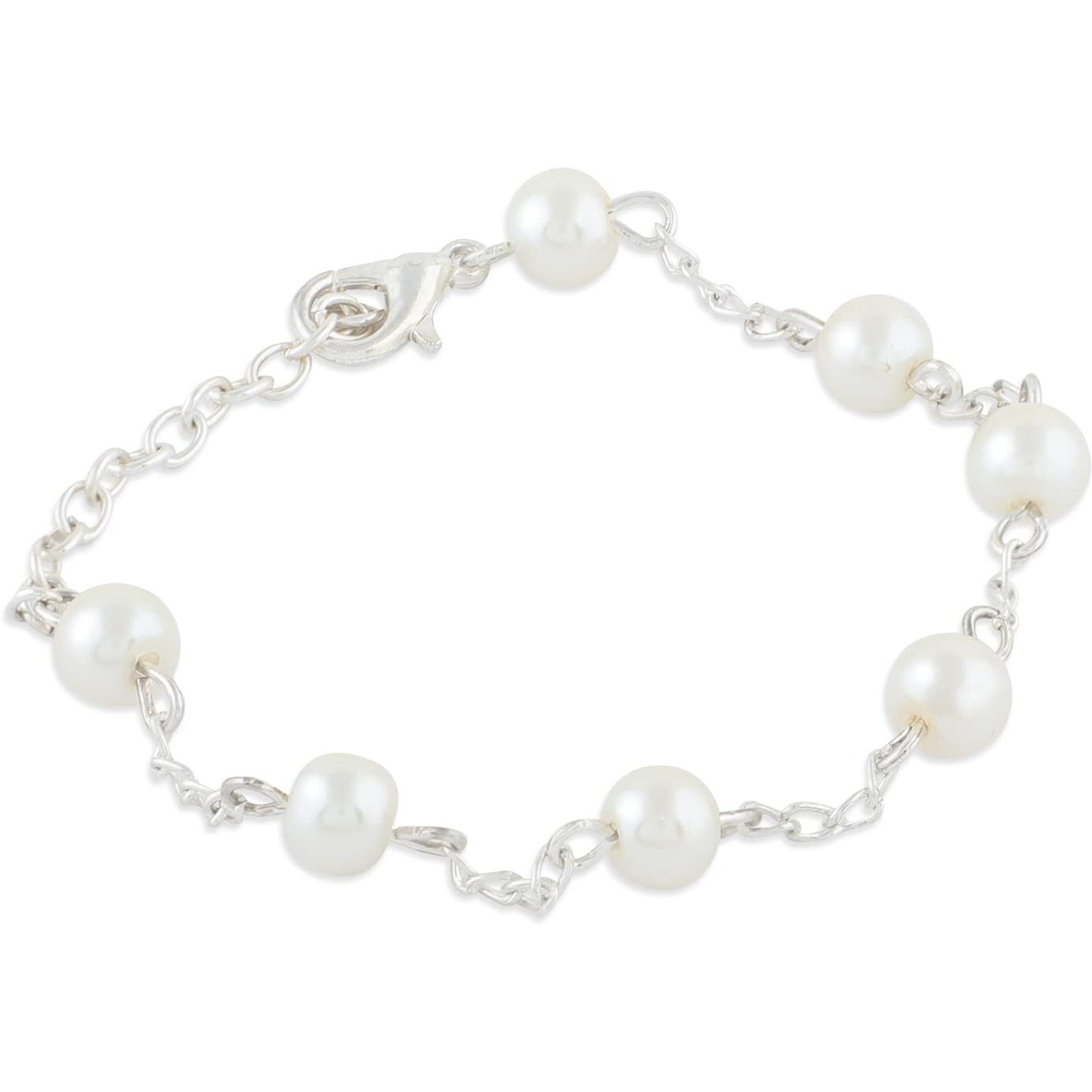 ZAVERI PEARLS Silver Tone Contemporary Party Bling Pearls Bracelet For Women-ZPFK10444