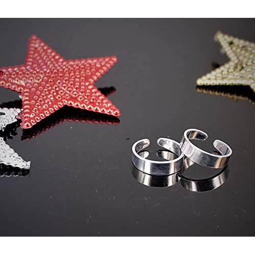 Silver Chest 925 Sterling Silver Elegant Plain Toe Ring Band Pair For Women - Set Of 2 Bichiya