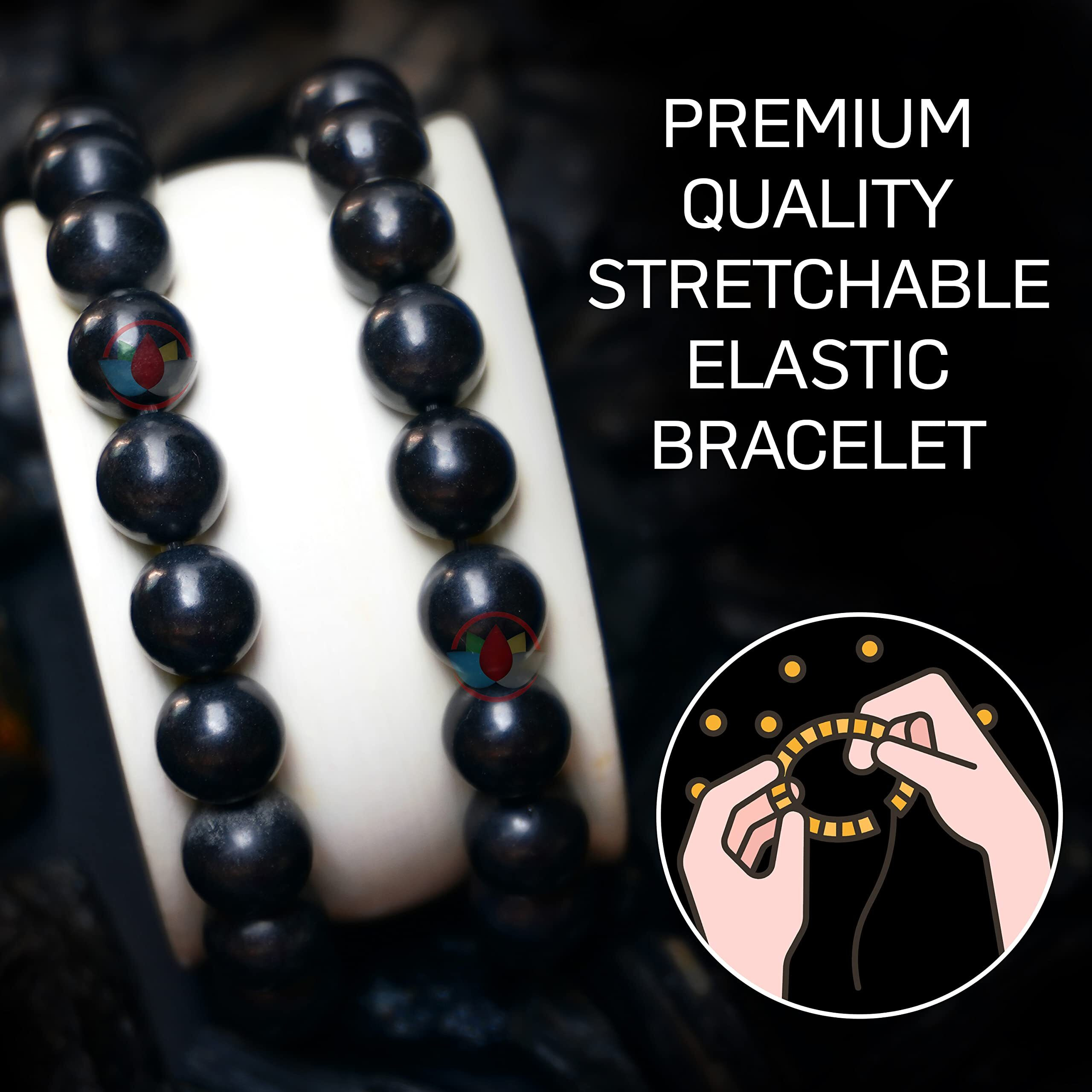 REMEDYWALA Charged Certified Black Shungite Bracelet For Reiki For Unisex Adult