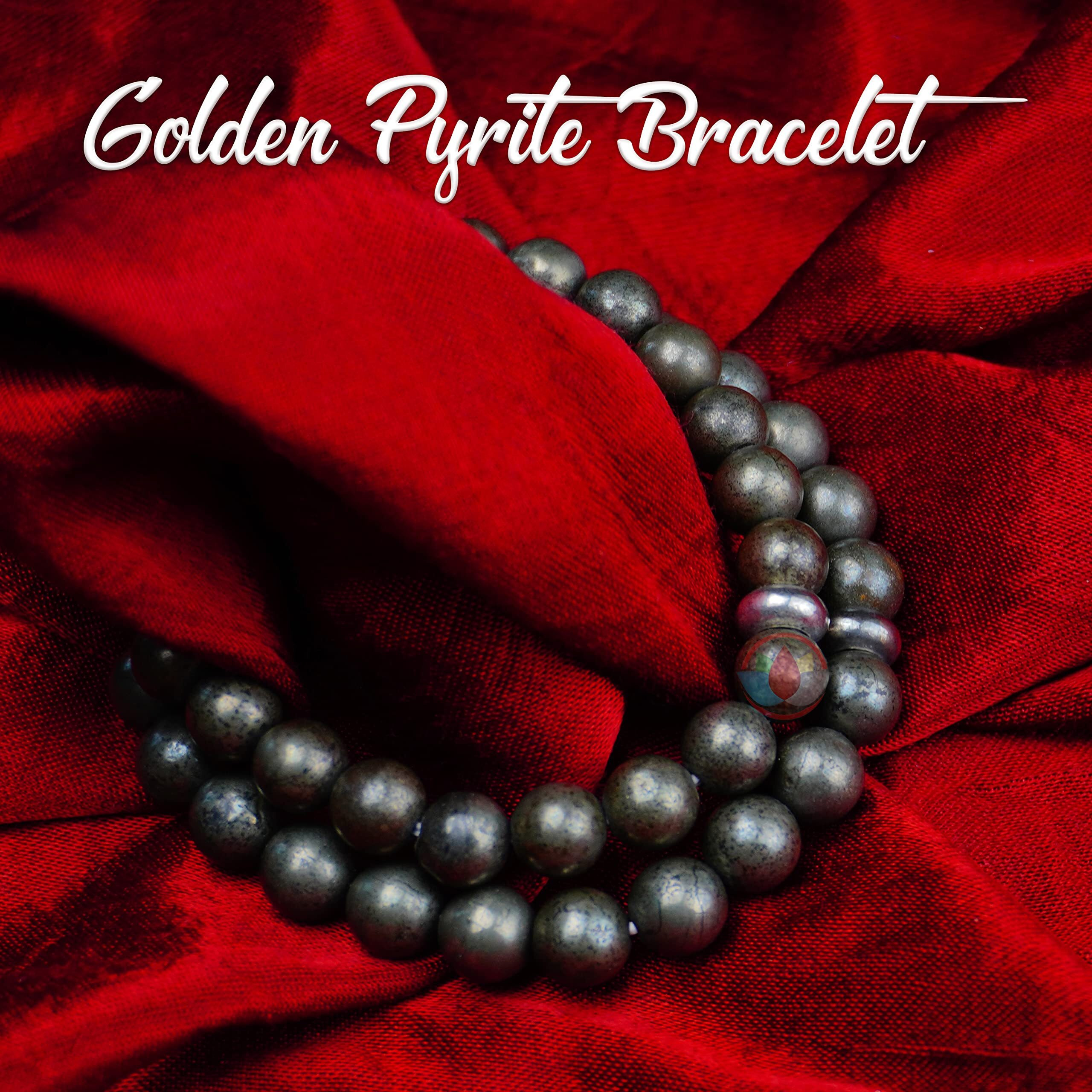 REMEDYWALA Certified Golden Pyrite Bracelet for Men and Women
