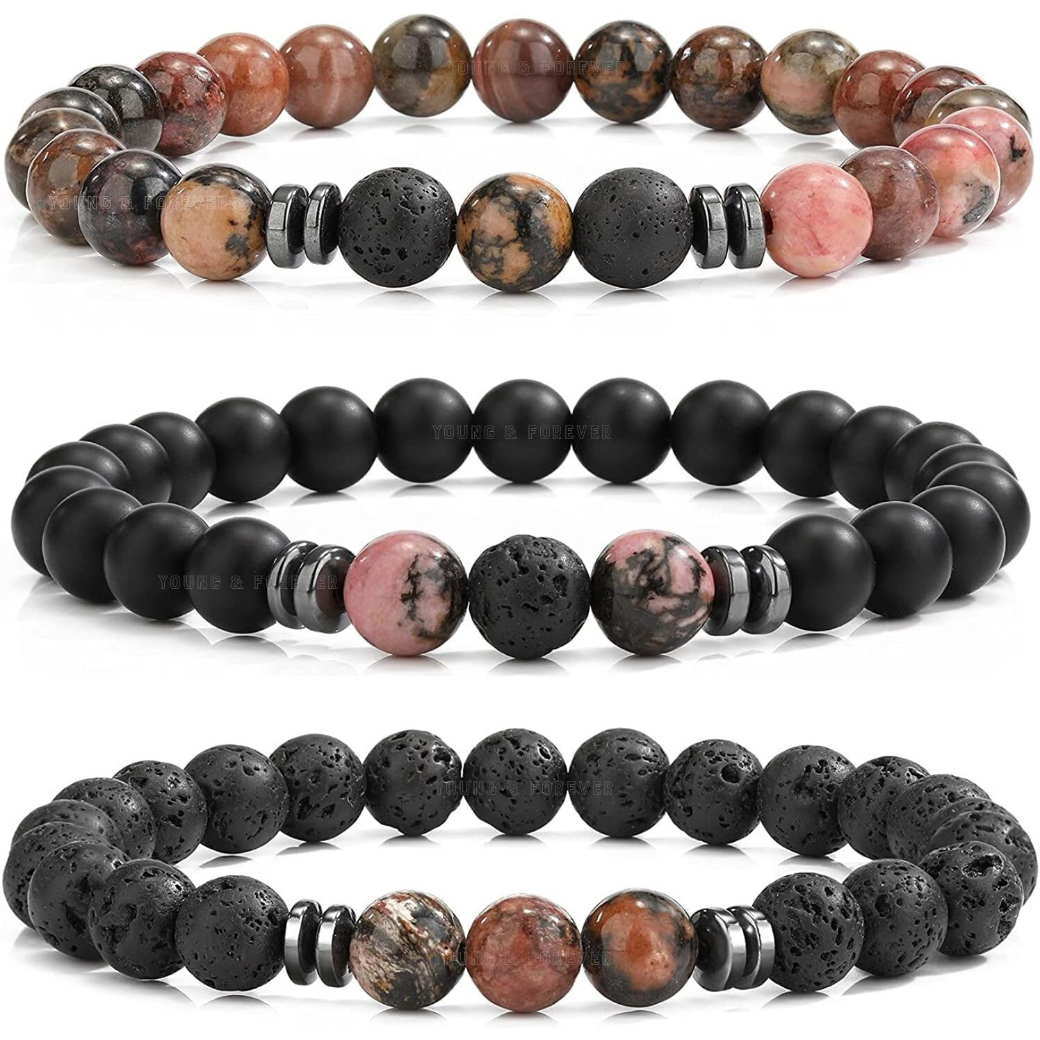 Young & Forever Gift Rhodonite Bracelet for Women