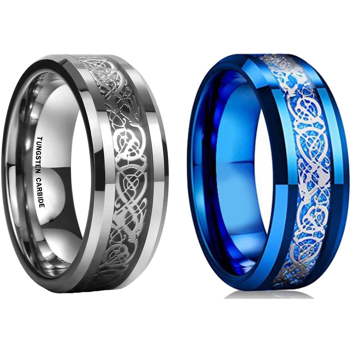 YouBella Jewellery Stainless Steel Ring Combo for Boys and Men (Style 2)