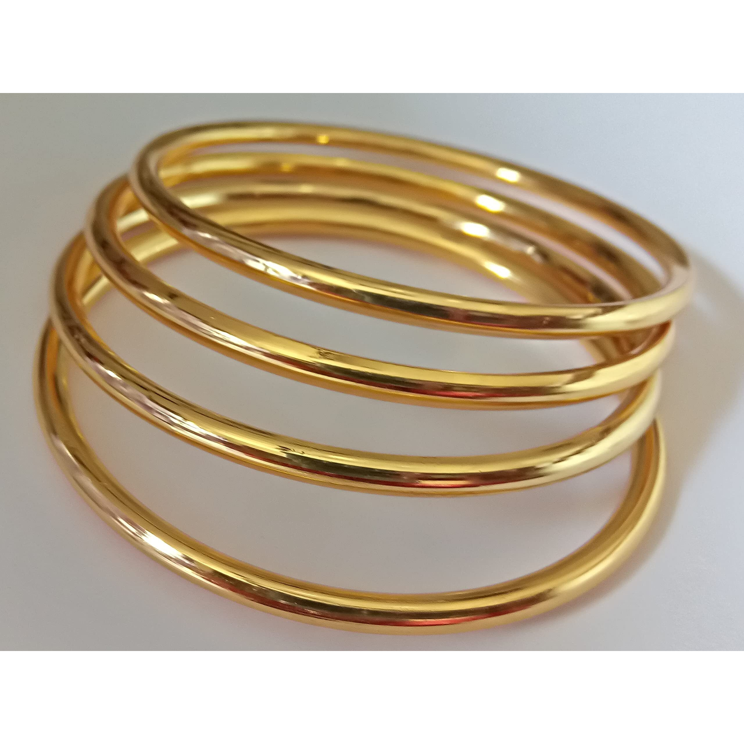 Maauli Fashions Gold-Plated Bracelet Set for Women - Pack of 4 Stunning and Stylish Bracelets, 2.8