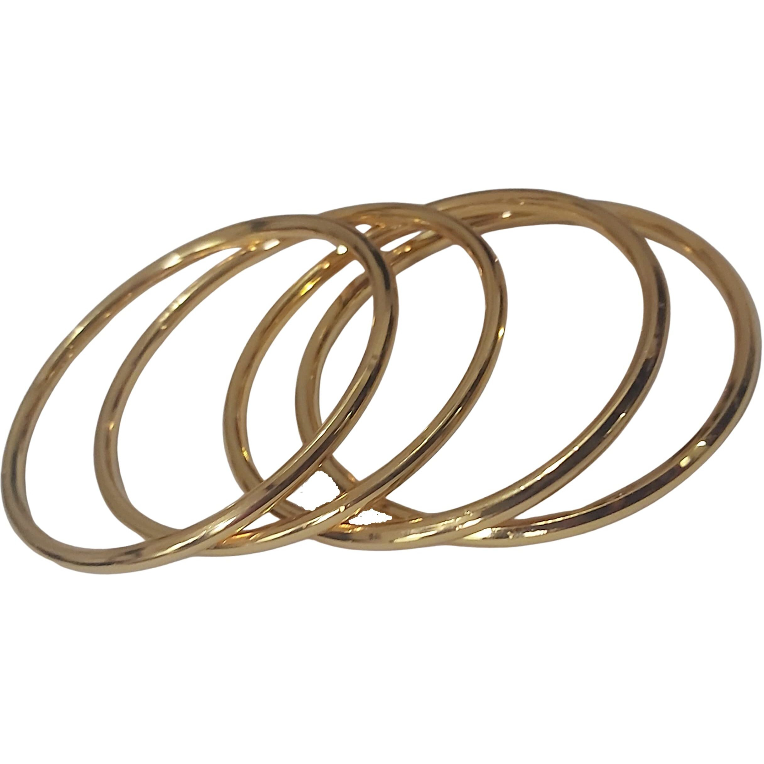 Maauli Fashions Gold-Plated Bracelet Set for Women - Pack of 4 Stunning and Stylish Bracelets, 2.8