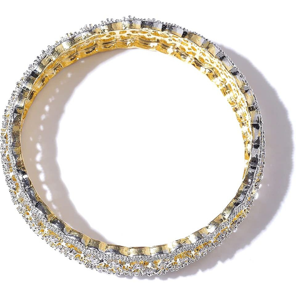 YouBella Jewellery American Diamond Gold Plated Bangles for Women and Girls (2.4)