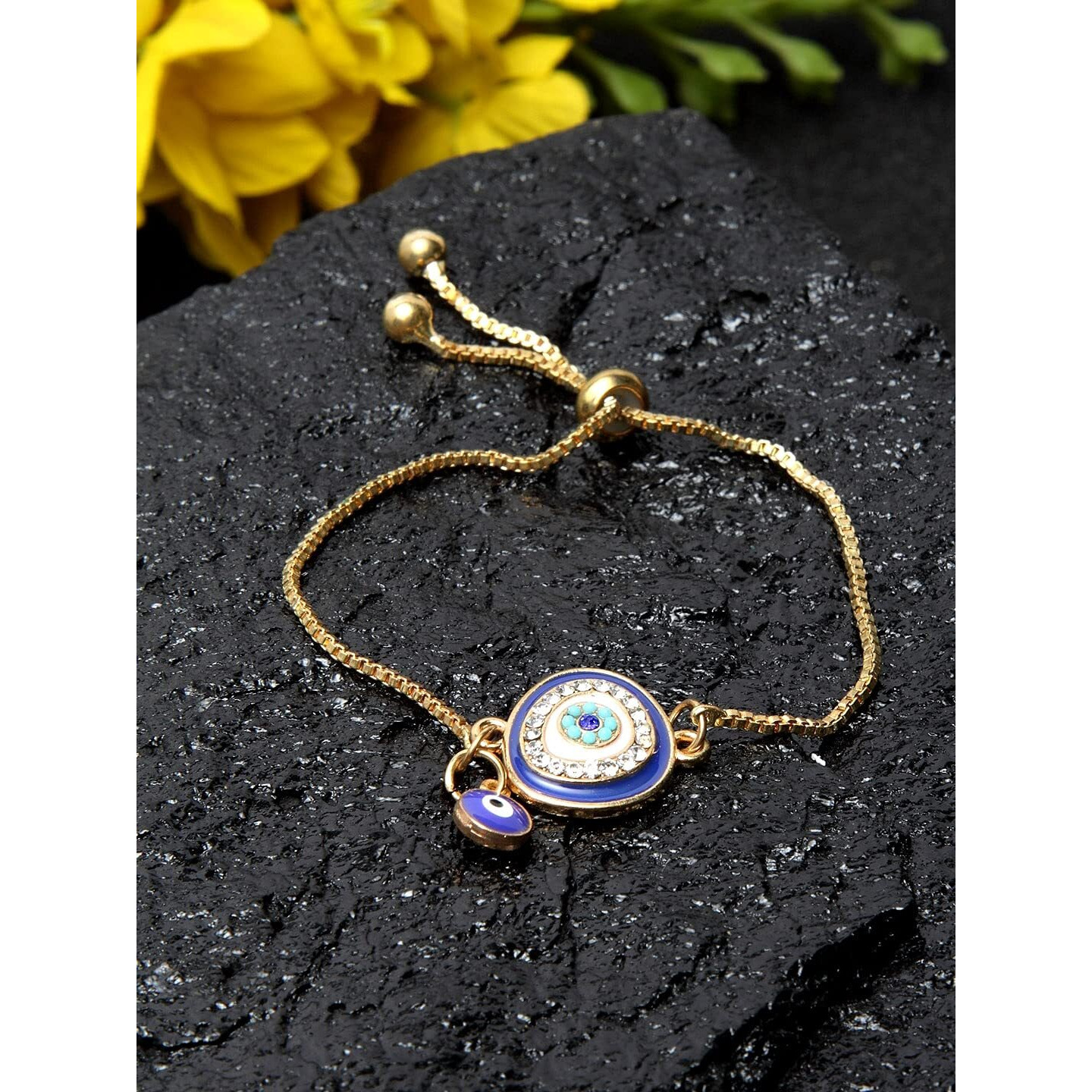 Young & Forever Gift Dvine Collection Golden Crystal Bracelet for Women