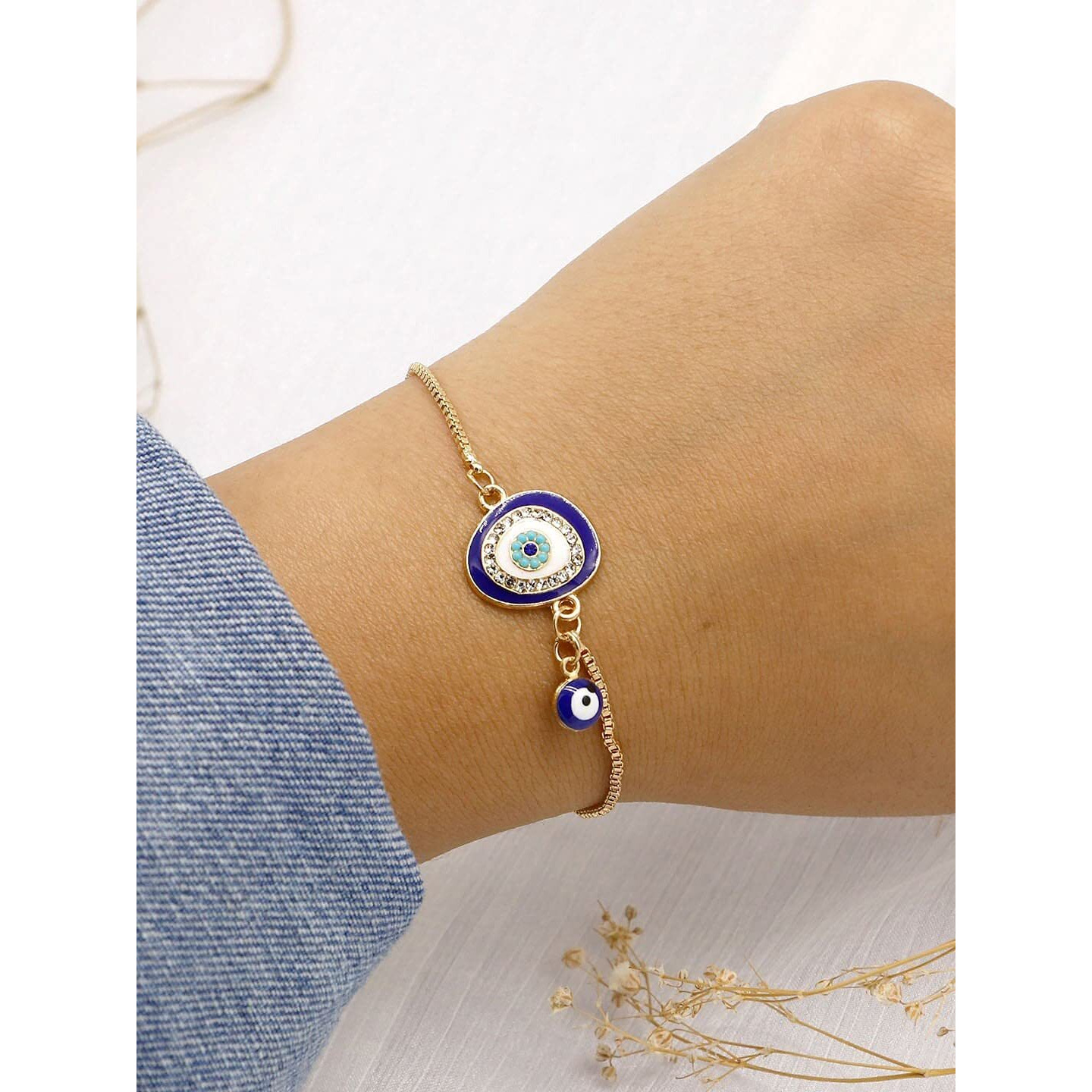 Young & Forever Gift Dvine Collection Golden Crystal Bracelet for Women