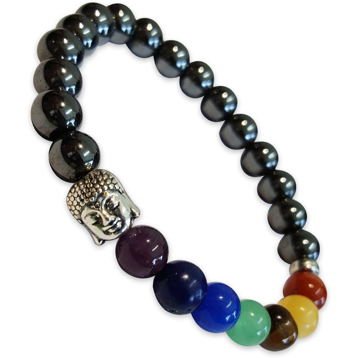 Young & Forever Gift Dvine Semi-Precious Stones 7 Chakras Bracelet for Men Women Boys Girls B631
