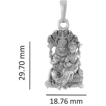 AKSHAT SAPPHIRE Sterling Silver (92.5% purity) God Laxmi Narsimha Pendant for Men & Women Pure Silver Lord Lakshmi Narsimha Locket for Good Health & Wealth