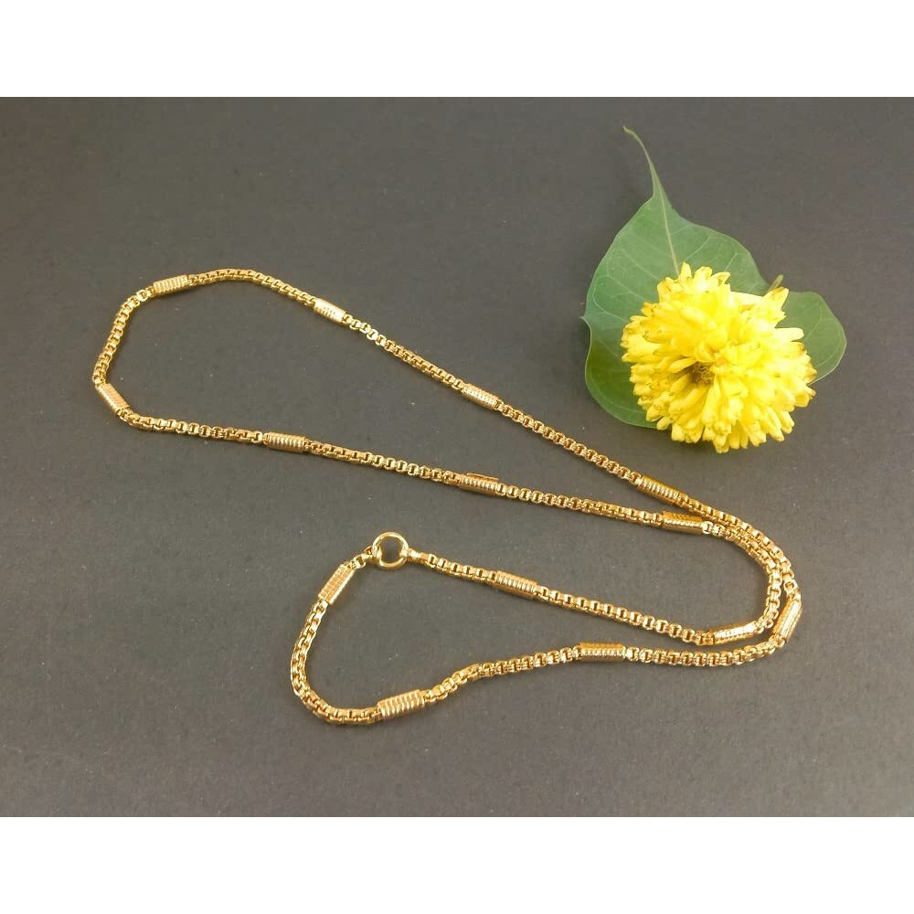 CUTE GOLD 1 Gram Micro Gold Plated & Copper Traditional Designer Fashion Jewellery Chain for Women