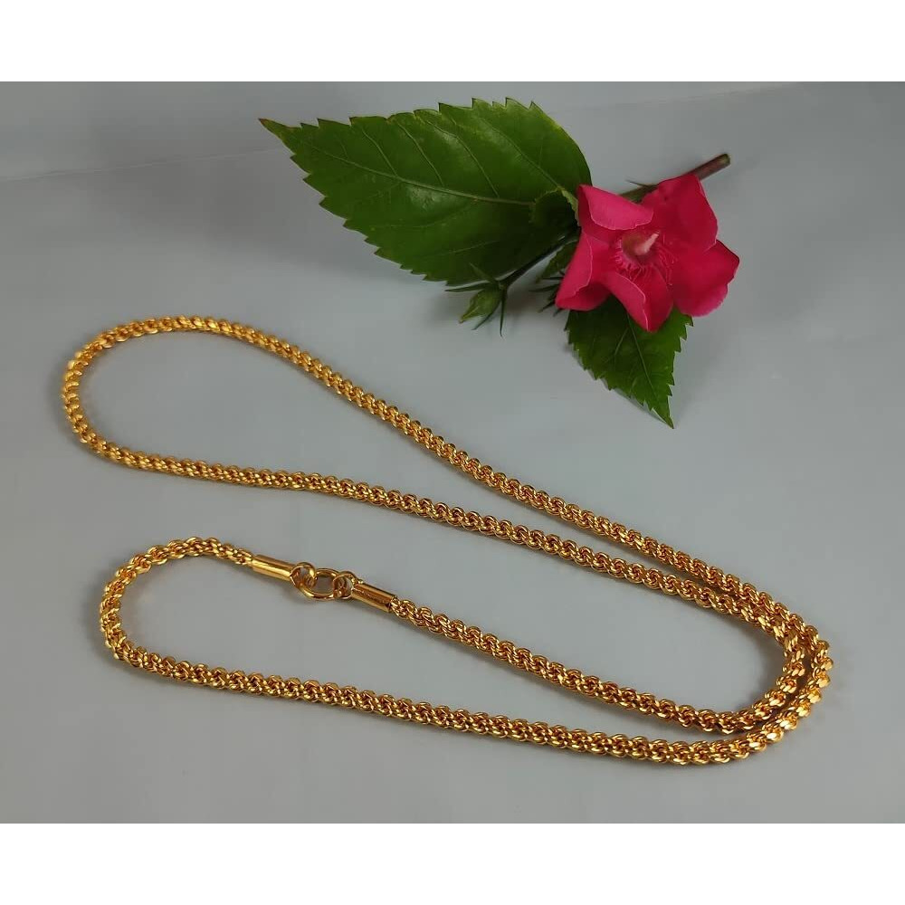 CUTE GOLD 1 Gram Gold Plated Fashion Jewellery Traditional Covering Muruku Thali Saradu Chain for Women & Girls