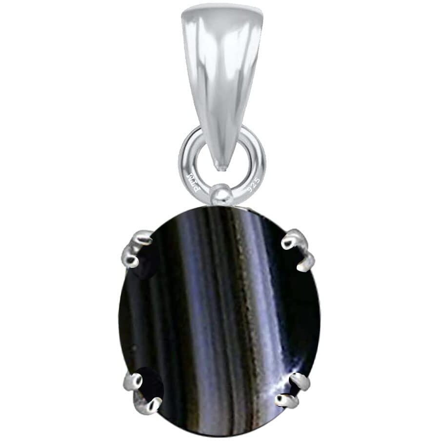 PTM Sterling Silver Sulemani Hakik 4.25 Ratti or 4 Carat Natural Certified Astrological Gemstone 925 bis Hallmark pendant for Men & Women -vslp1425