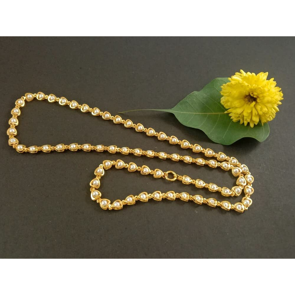 CUTE GOLD 1 Gram Micro Gold Plated & Copper Traditional Designer Fashion Jewellery Chain for Women