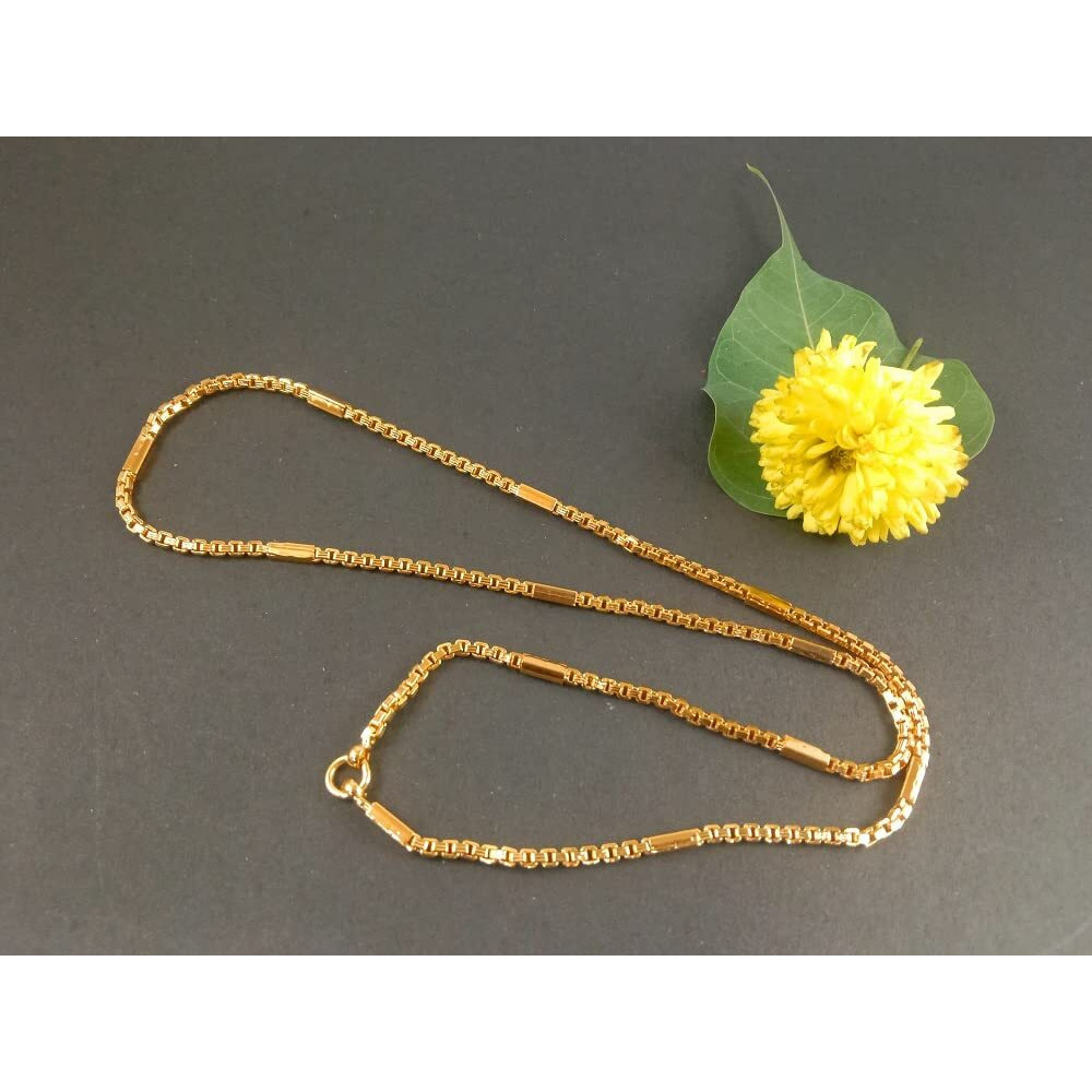 CUTE GOLD 1 Gram Micro Gold Plated & Copper Traditional Designer Fashion Jewellery Chain for Women