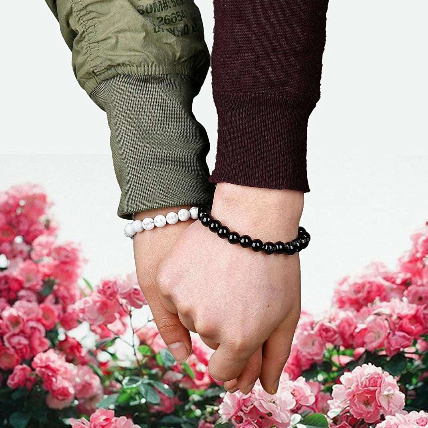 Young & Forever Gift Set of 4 Semi Precious Stone Bracelet for Men and Women