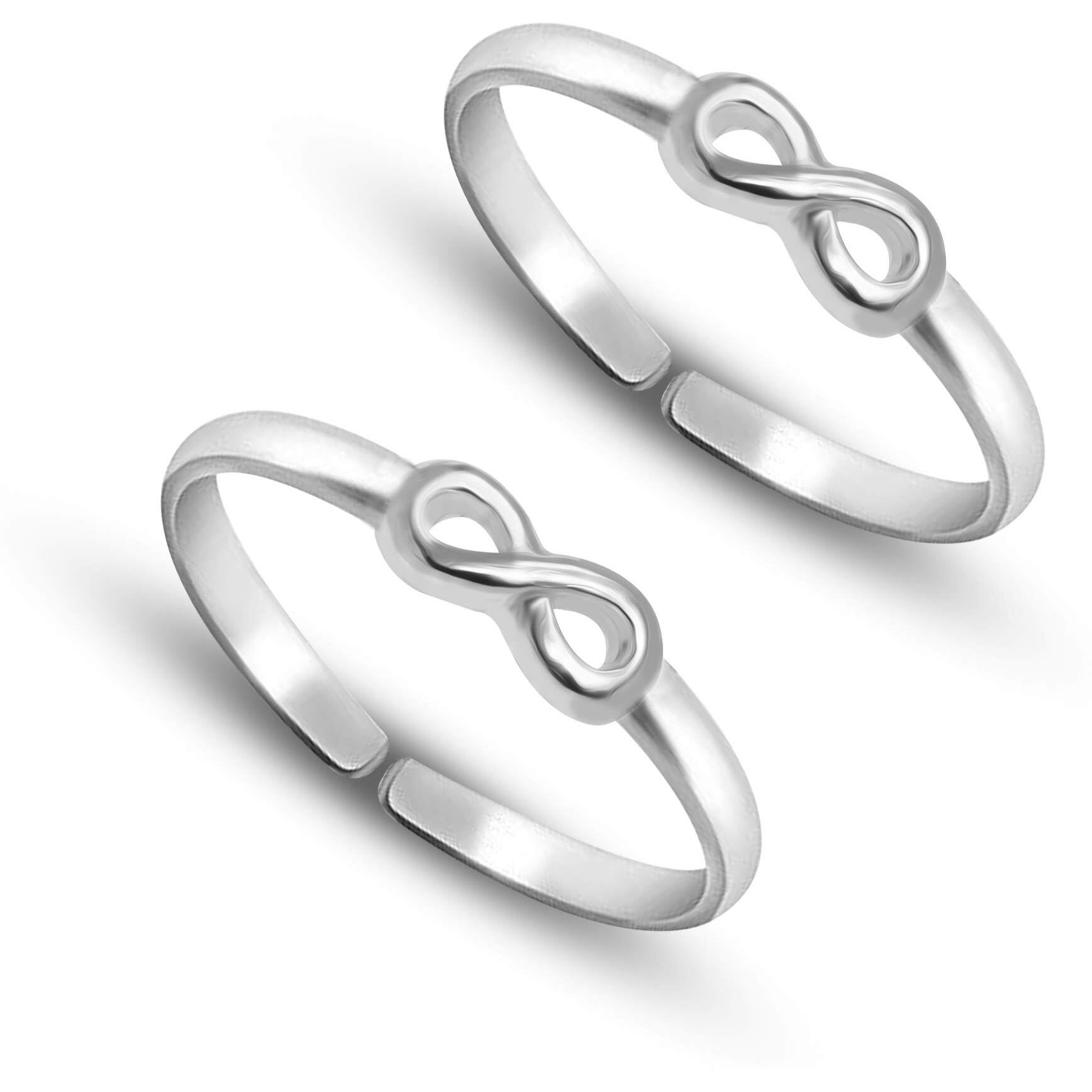 Amazon Brand - Anarva Womens Infinity Toe-Ring in 925 Sterling Silver BIS Hallmarked