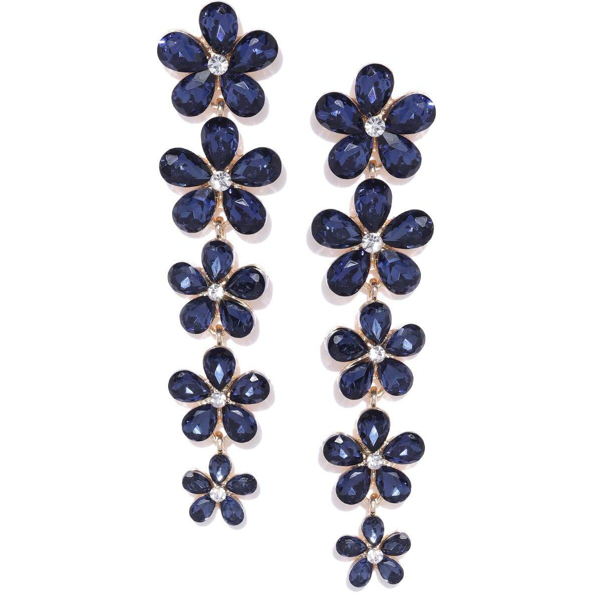 YouBella Jewellery Valentine Collection AAA Swiss Zircon Earings Fashion Earrings for Girls and Women (BLUE)
