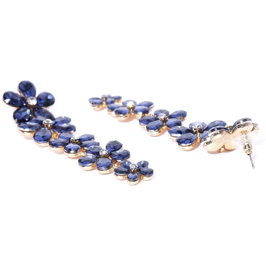 YouBella Jewellery Valentine Collection AAA Swiss Zircon Earings Fashion Earrings for Girls and Women (BLUE)