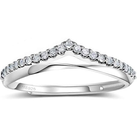 HighSpark 925 Silver Solitaire Rings for Women | Adjustable Contemporary Style | 92.5 Sterling Silver & Diamond Like Brilliance Sparkling Zirconia | Lovely Gift - Crown