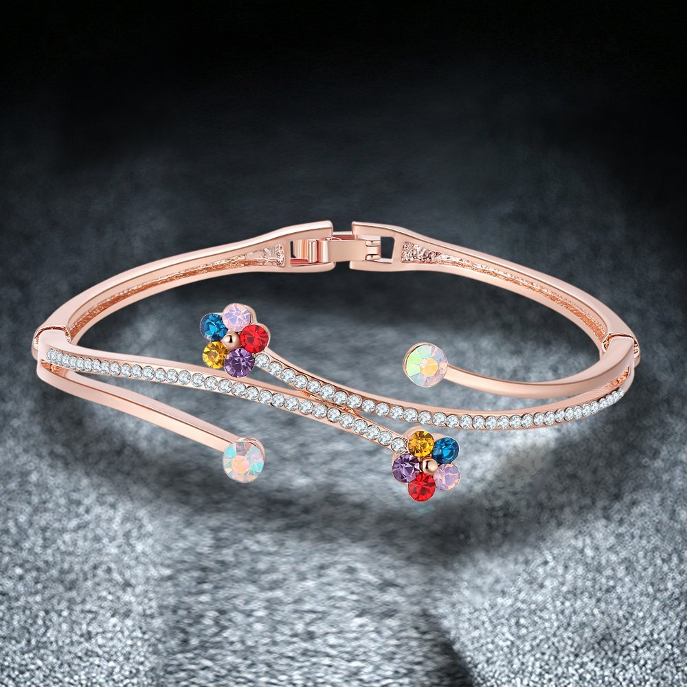 Jewels Galaxy Copper Charm Bracelet for Women (Multi-Colour)(CB-BNG-7605) (SMNJG-CB-BNG-7605)