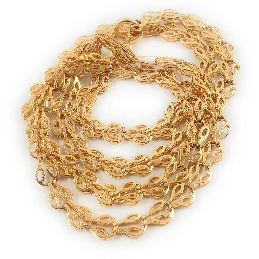 CUTE GOLD 1 Gram Micro Gold Plated & Copper Traditional Designer Fashion Jewellery Chain for Women