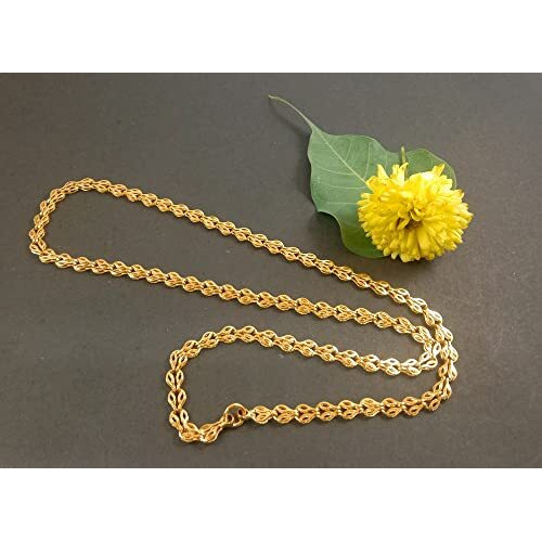 CUTE GOLD 1 Gram Micro Gold Plated & Copper Traditional Designer Fashion Jewellery Chain for Women