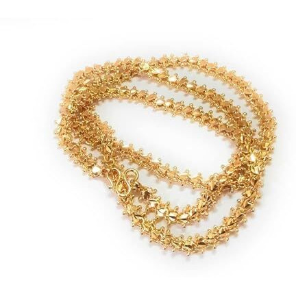 CUTE GOLD 1 Gram Micro Gold Plated & Copper Traditional Designer Fashion Jewellery Chain for Women