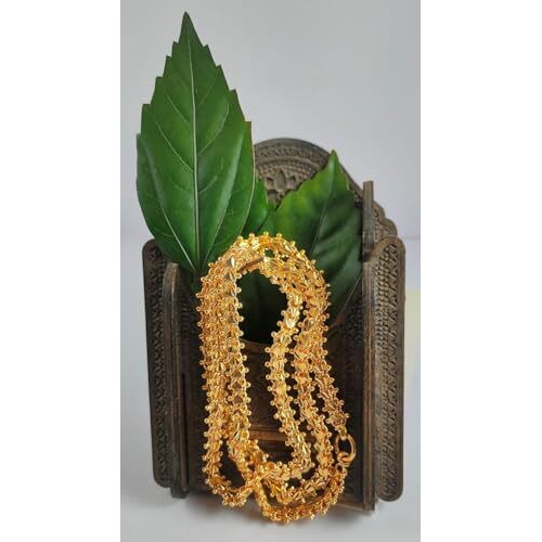 CUTE GOLD 1 Gram Micro Gold Plated & Copper Traditional Designer Fashion Jewellery Chain for Women