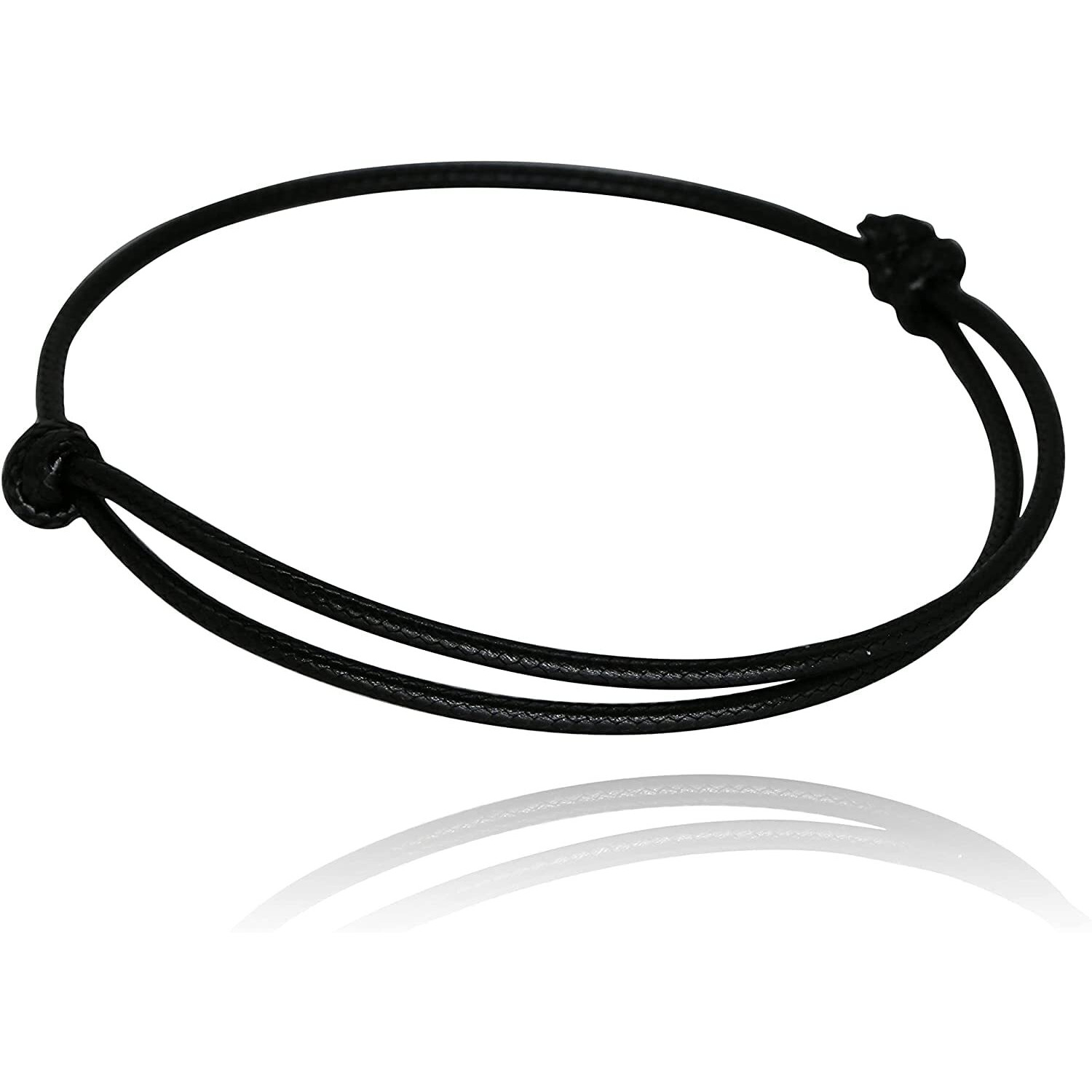 Kaushey loom & craft Handmade Pooja Red Black String Adjustable Nazar Anklets For Women Men Girls Boys