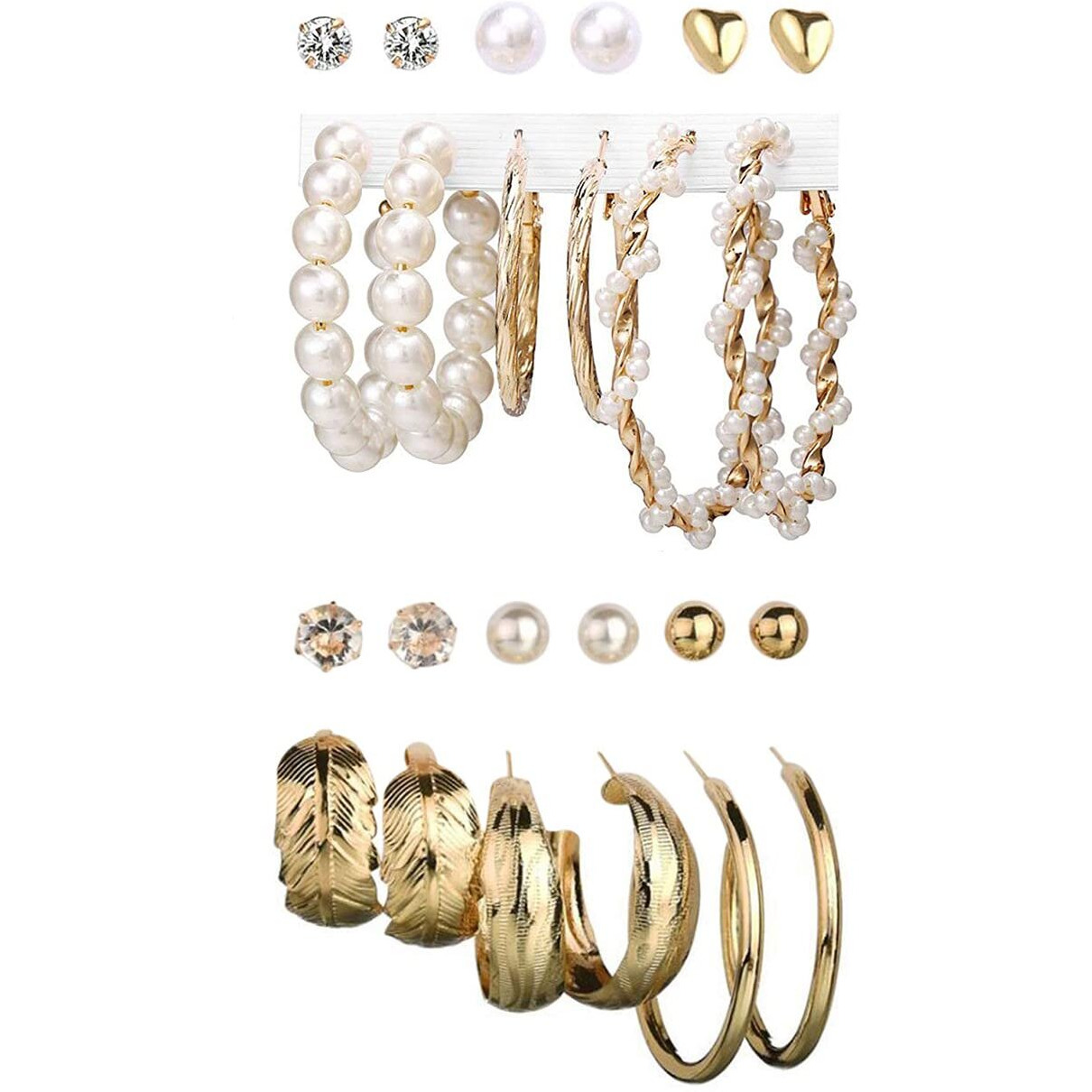 YouBella Fashion Jewellery Gold Plated Ear rings Combo of Earrings for Girls and Women (Style 6)