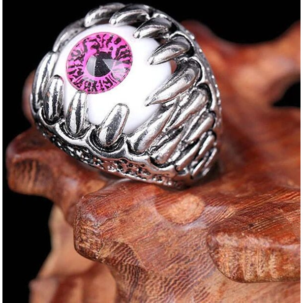 Fashion Frill Mens Jewellery Silver Ring For Boys Stainless Steel Adjustable Finger Rings for Men and Boys Accessories Jewellery for Men | Birthday Gift for Men and Boys (Pink)