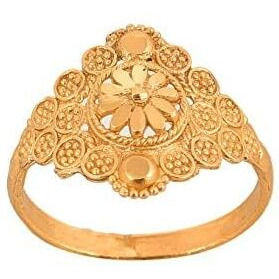 Handicraft Kottage Ethnic 18k Gold Plated Brass Ring for Women & Girls (Style2)