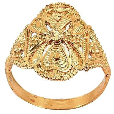 Handicraft Kottage Ethnic 18k Gold Plated Brass Ring for Women & Girls (Style2)