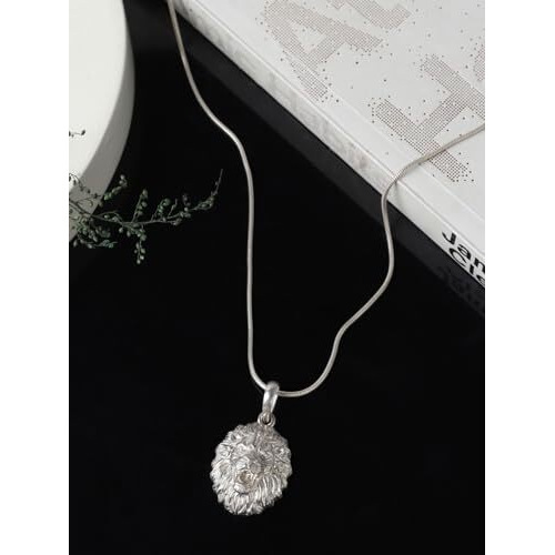 Akshat Sapphire Sterling Silver (92.5% purity) God Narsimha Avtaar Pendant Pendant for Men & Women Pure Silver Lord Narsimha Avtaar Pendant Locket for Good Health & Wealth