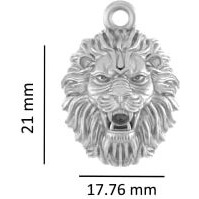 Akshat Sapphire Sterling Silver (92.5% purity) God Narsimha Avtaar Pendant Pendant for Men & Women Pure Silver Lord Narsimha Avtaar Pendant Locket for Good Health & Wealth