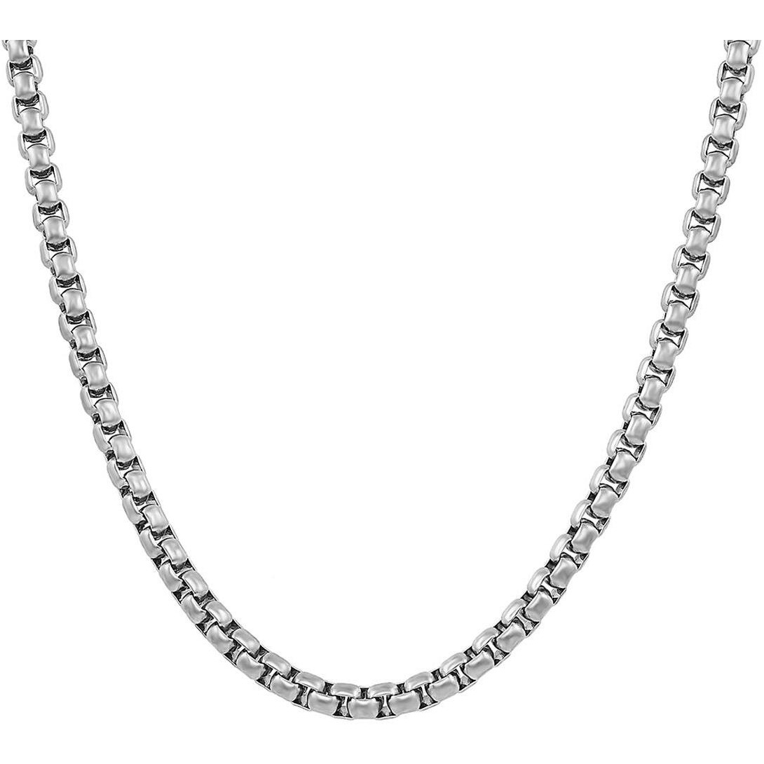 Nakabh Elegant Statement Necklace Stainless Steel Chain (Silver)