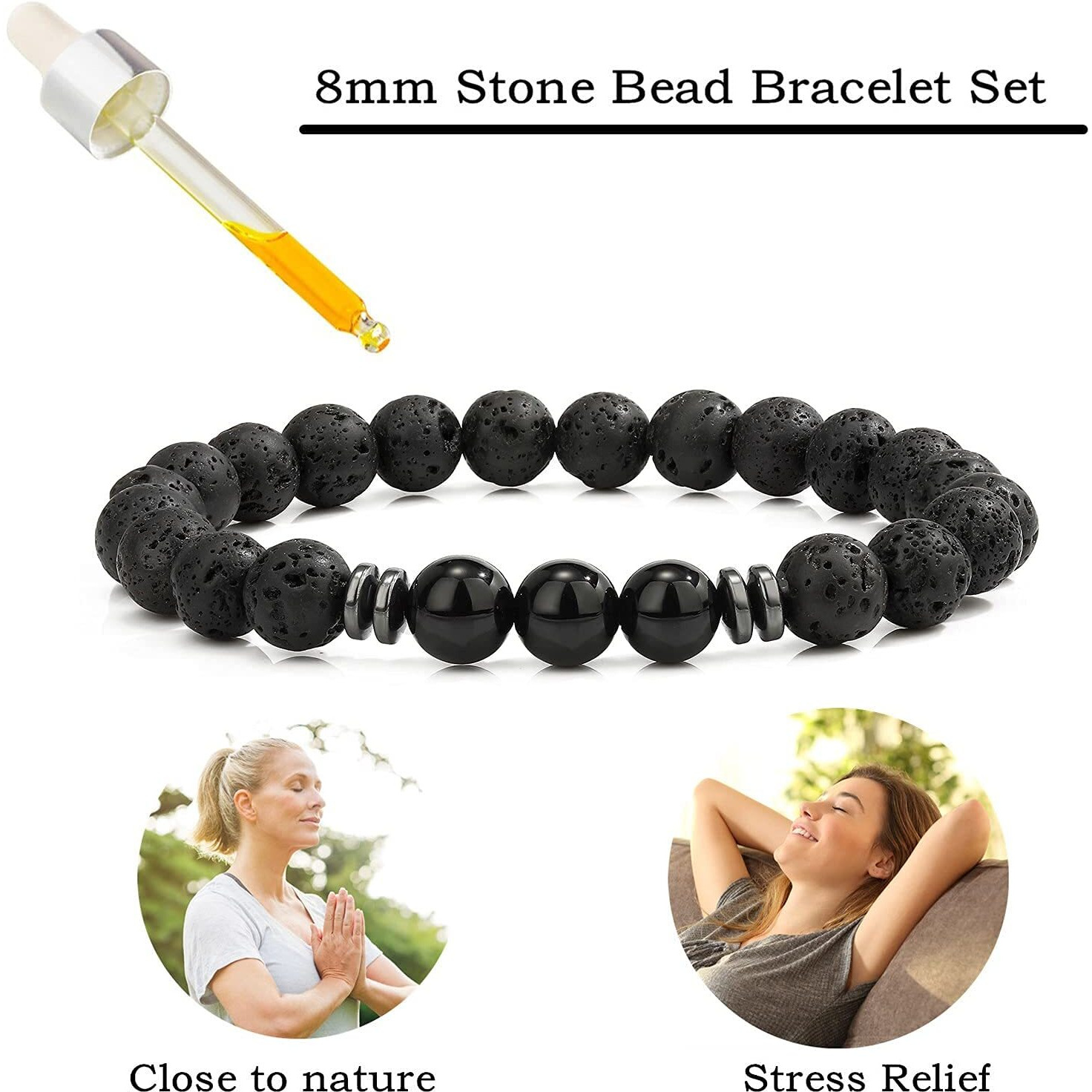 Hot And Bold Gemstone Bead Bracelet Set With Certificate, Natural Stones, Stylish Jewelry For Unisex Adult (Vibrant Spirit Combo Bracelet)