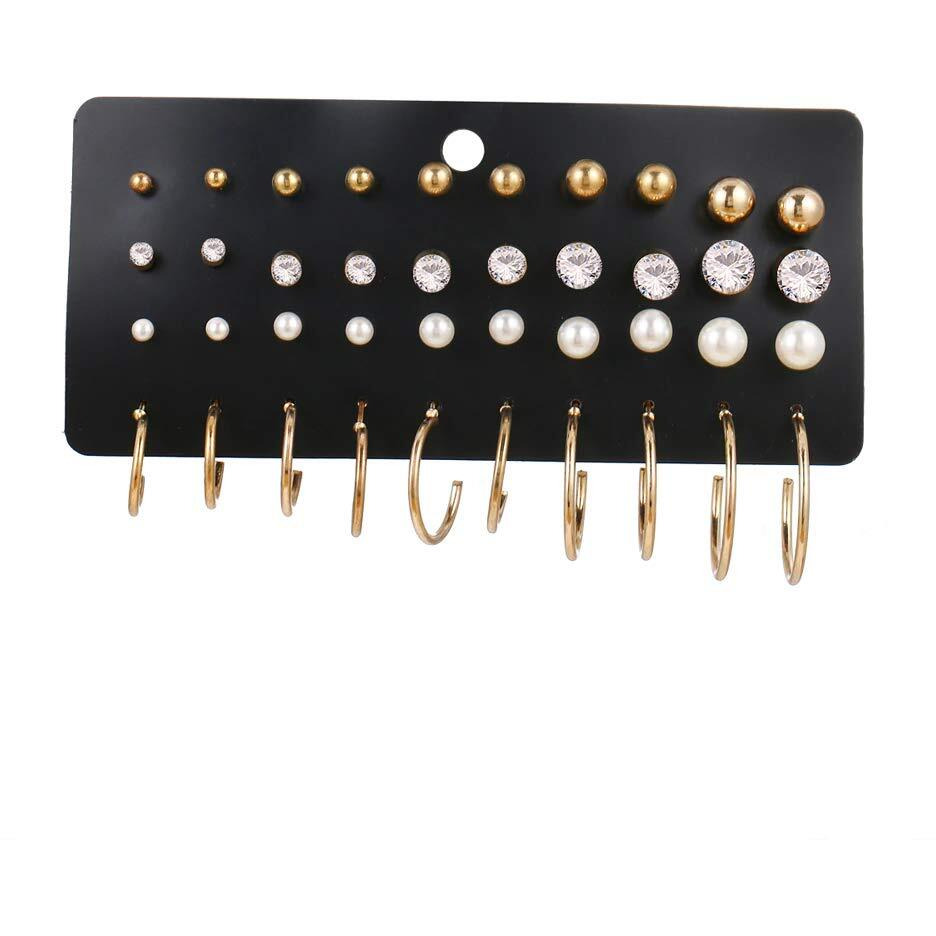YouBella Jewellery Earrings For Women Combo Of Stud Tops Earring For Women And Girls (Multi-Color) (Ybear_32862), Medium