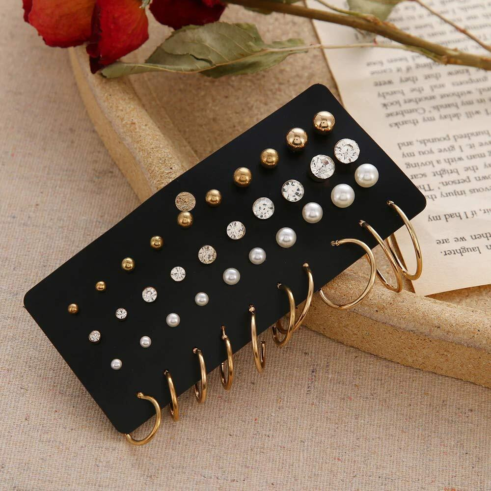 YouBella Jewellery Earrings For Women Combo Of Stud Tops Earring For Women And Girls (Multi-Color) (Ybear_32862), Medium