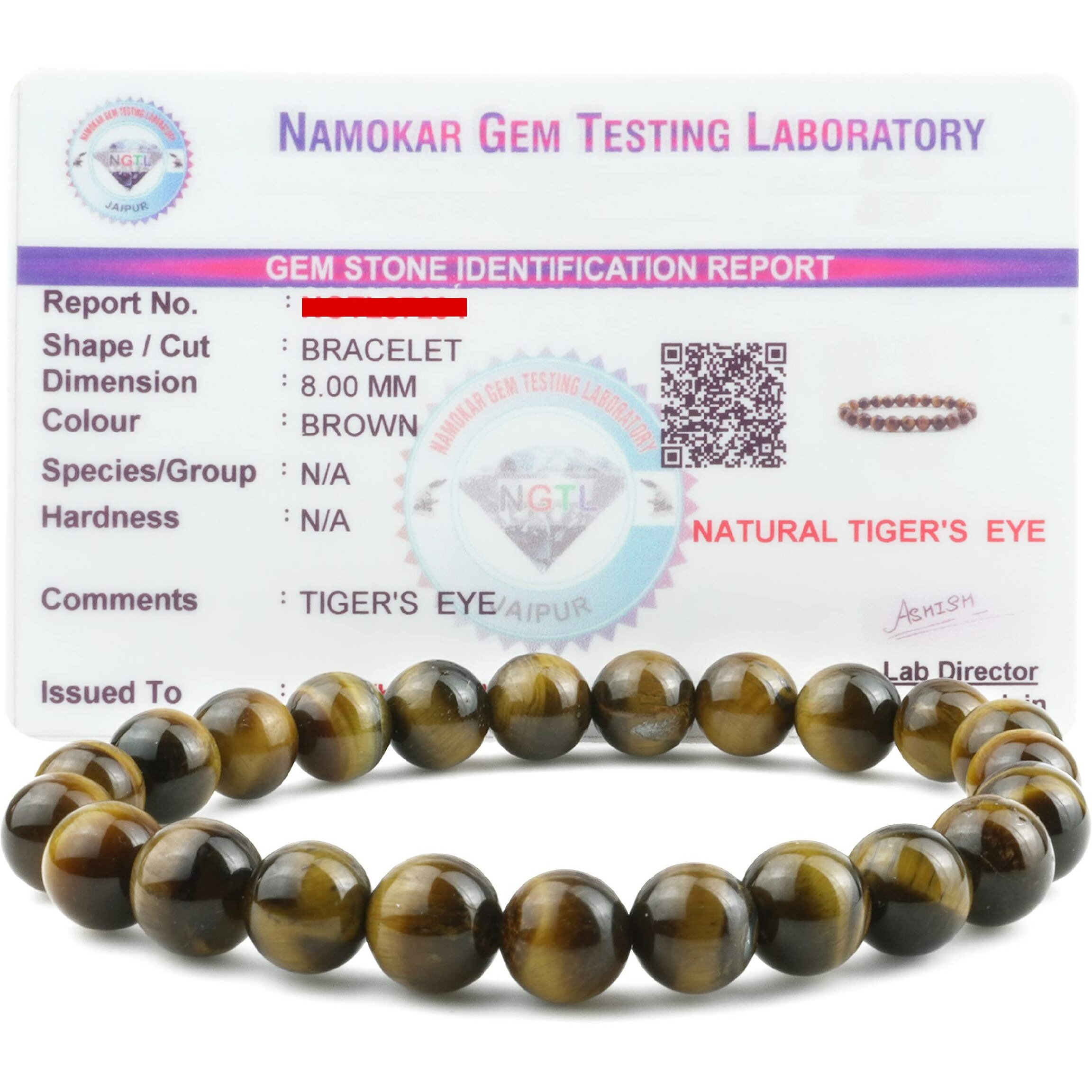 REMEDYWALA Charged Energized Certified Tiger Eye Bracelet For Reiki, Balance Chakra, Positive Energy, Healing | Tiger Eye Stone Bracelet for Men and Women