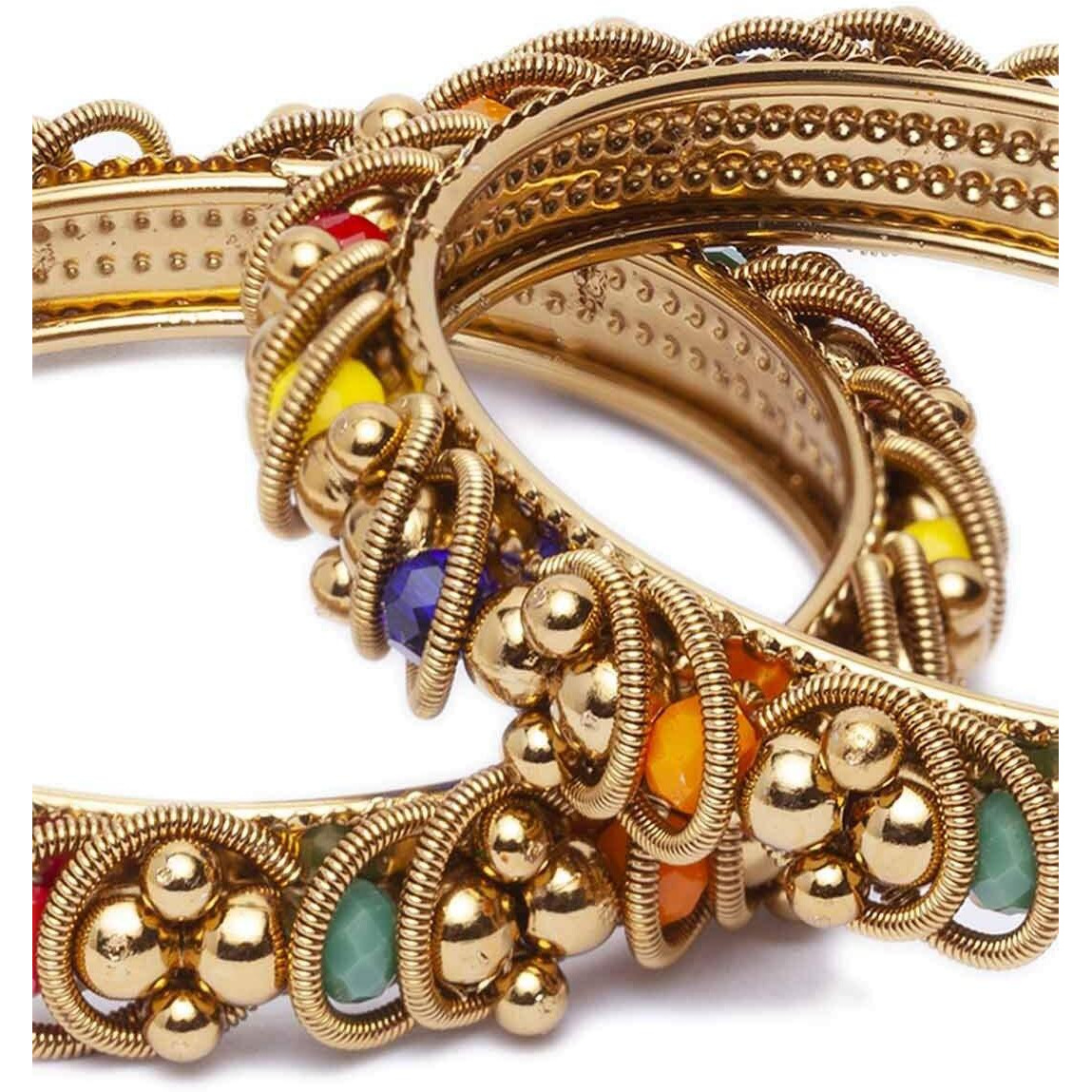 Shining Diva Fashion Latest Traditional Set of 2 Bangles for Women and Girls (11382b_2.4), multicolor