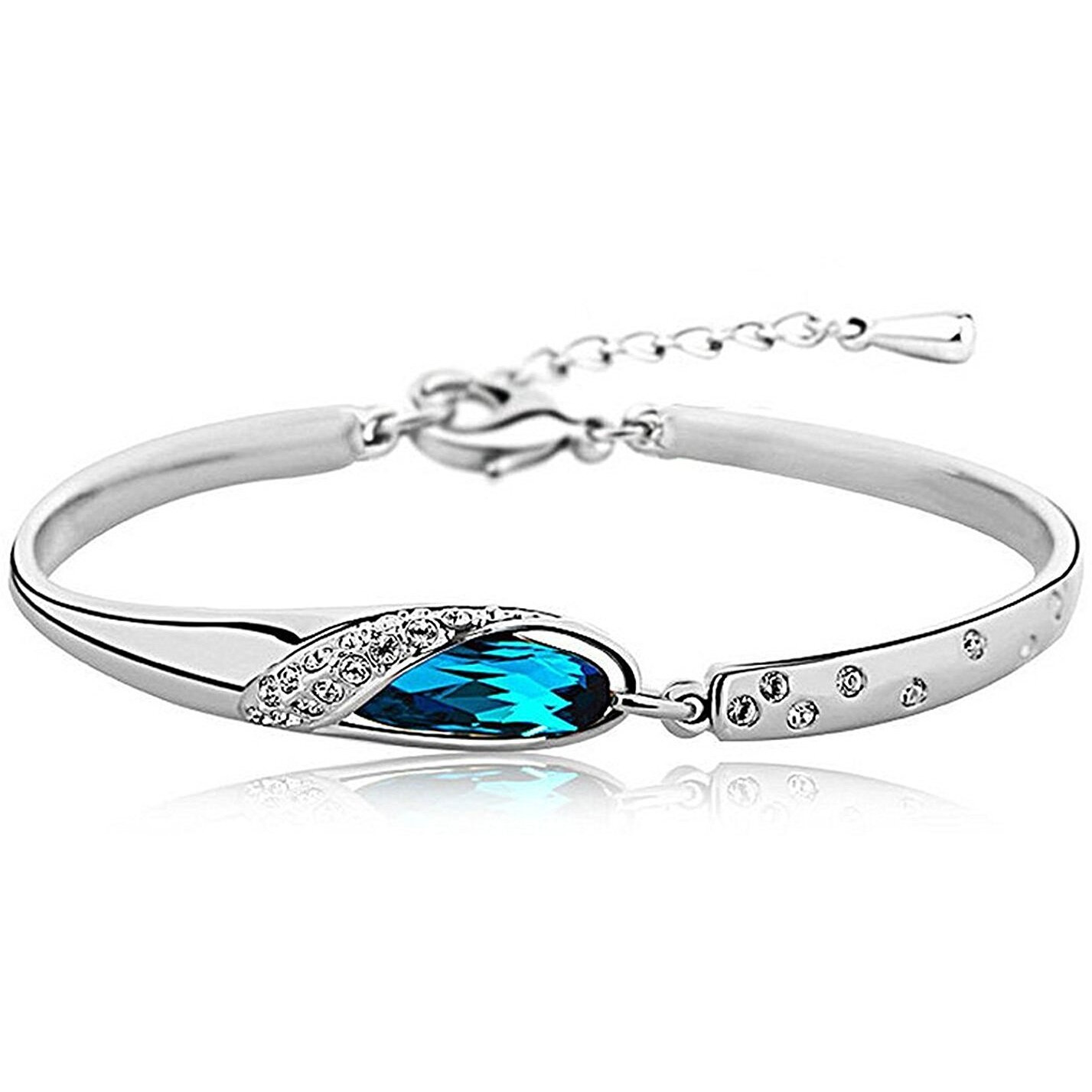 YouBella Artificial Jewellery Designer Crystal Bracelets for Women stylish Bangles Jewellery For Girls and Women (Style-2) (Style 1)