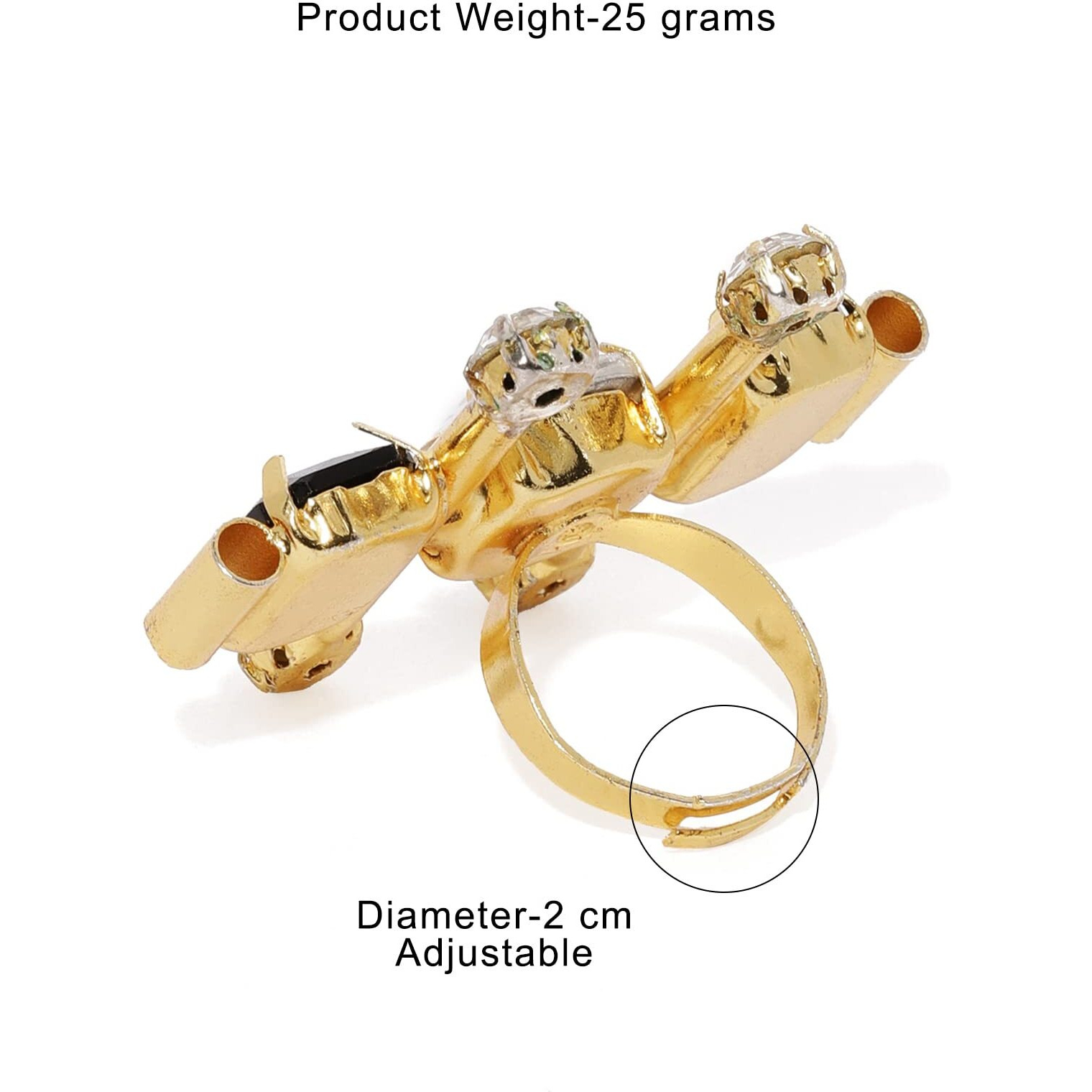 ZAVERI PEARLS Contemporary Style Adjustable Finger Ring For Women-ZPFK8425