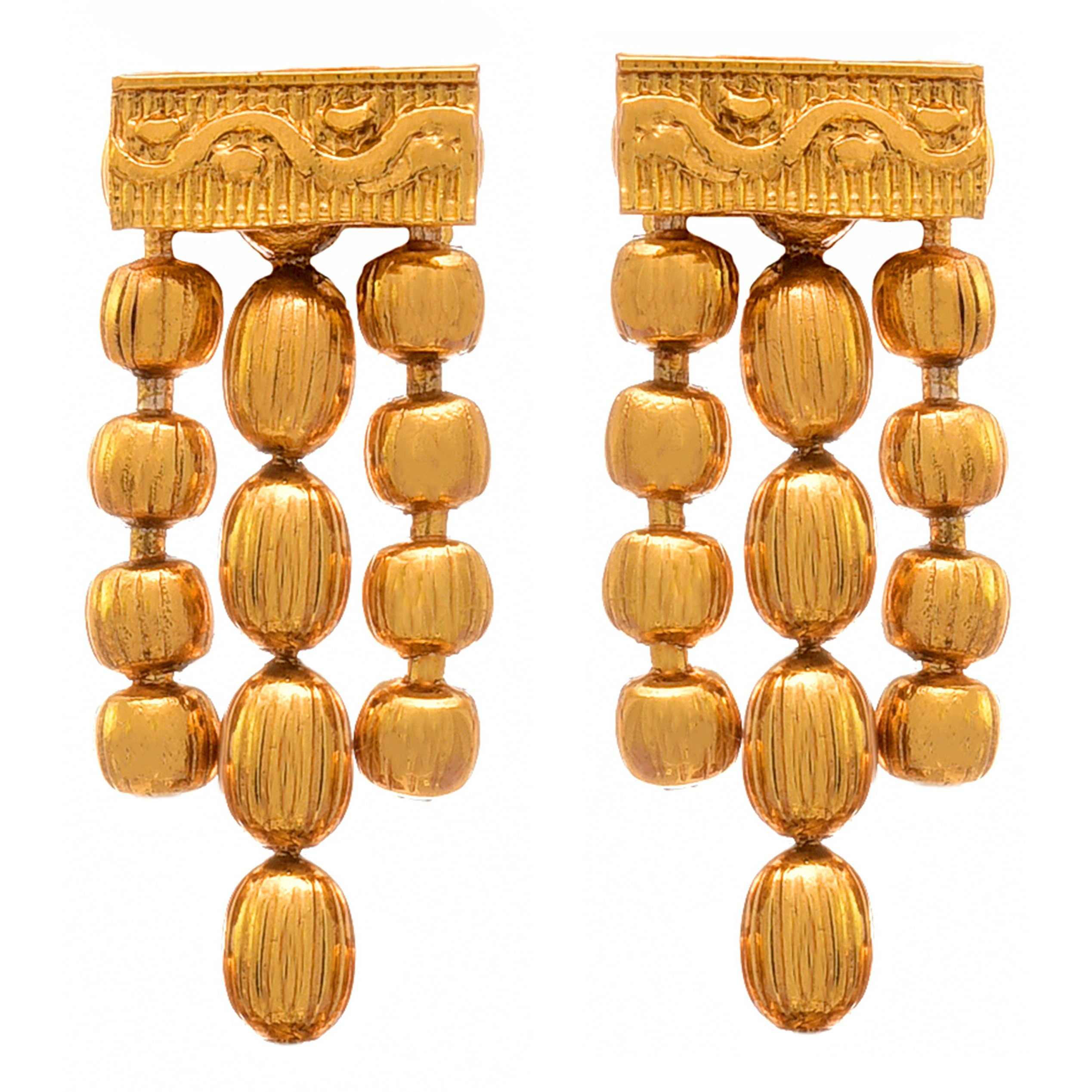 JFL - Jewellery for Less Gold Plated Necklace & Earrings Set for Women (Gold Necklace (Dangler Earring)),Valentine