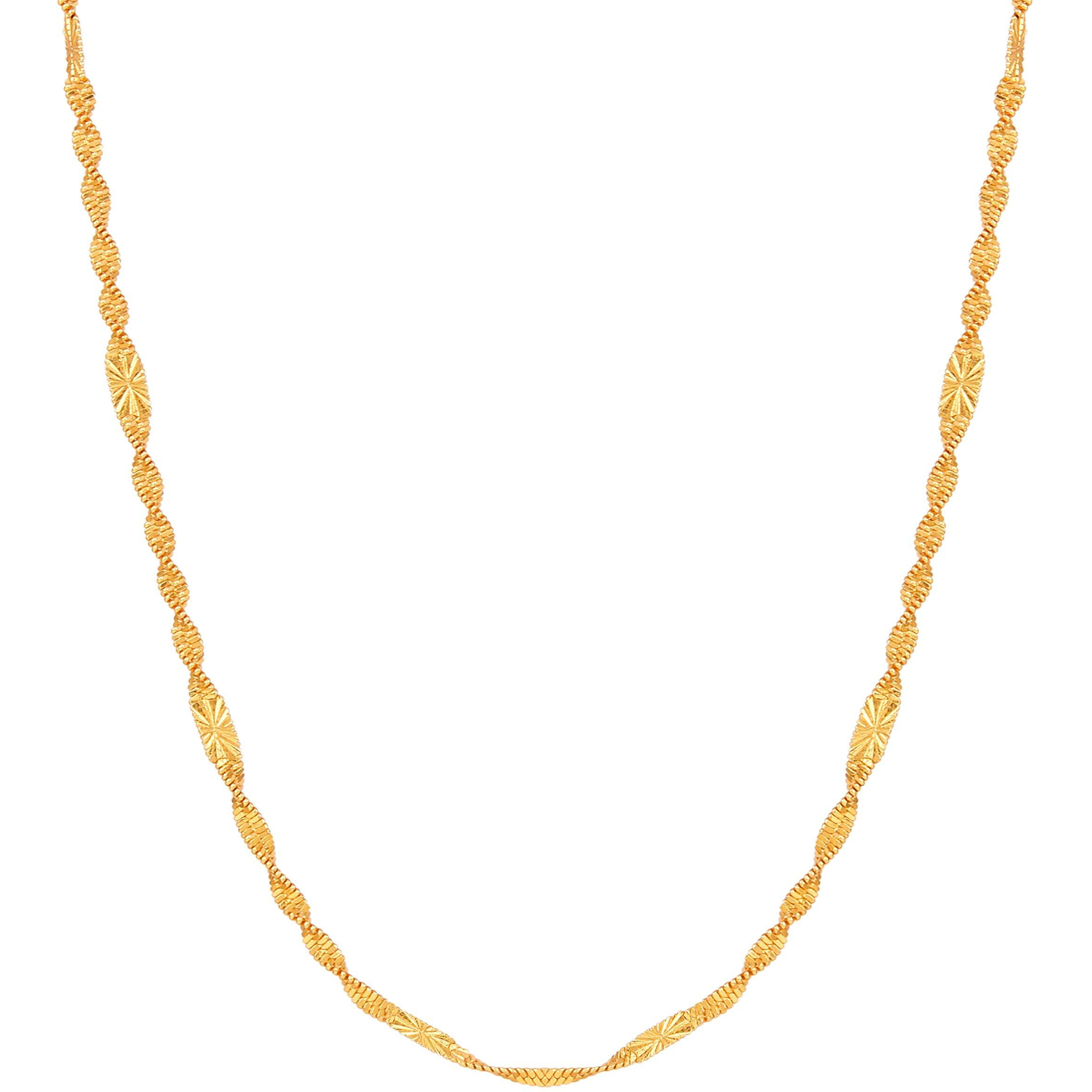 Fashion Frill Neck Chain Jewellery Gold Plated Chain for Girls & Women Gift (FF459)