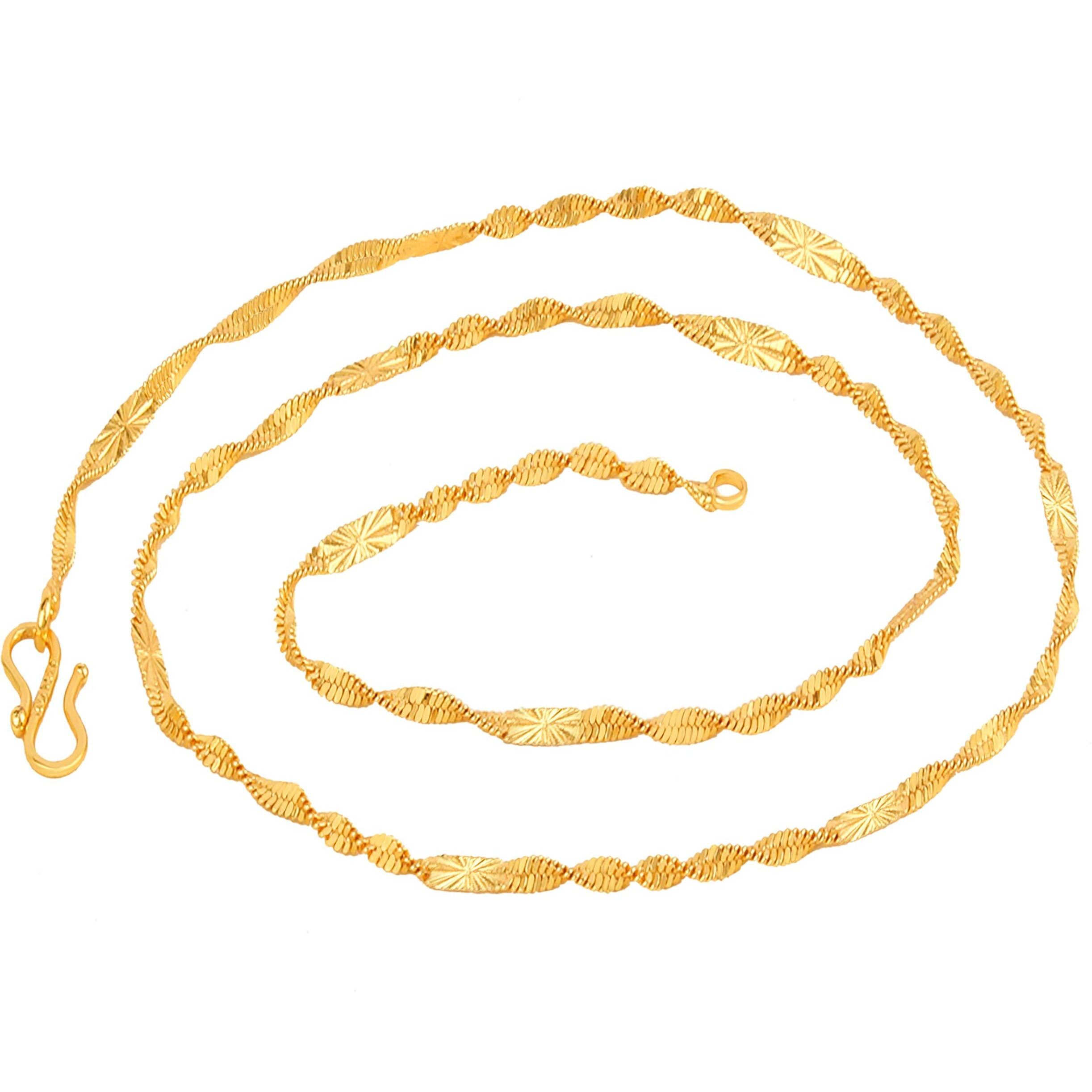 Fashion Frill Neck Chain Jewellery Gold Plated Chain for Girls & Women Gift (FF459)