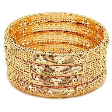 YouBella Jewellery for Women Gold Plated Bracelet Bangles for Women (2.6)