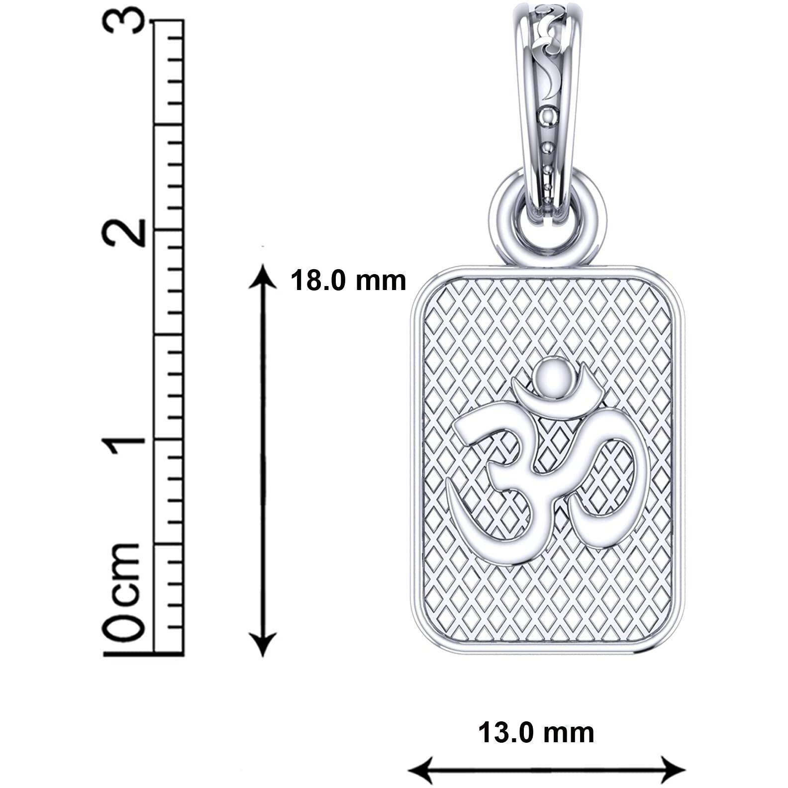 Akshat Sapphire Sterling Silver (92.5% purity) OM/Spiritual OM Pendant for Men & Women Pure Silver Religious Locket for Good Health & Wealth