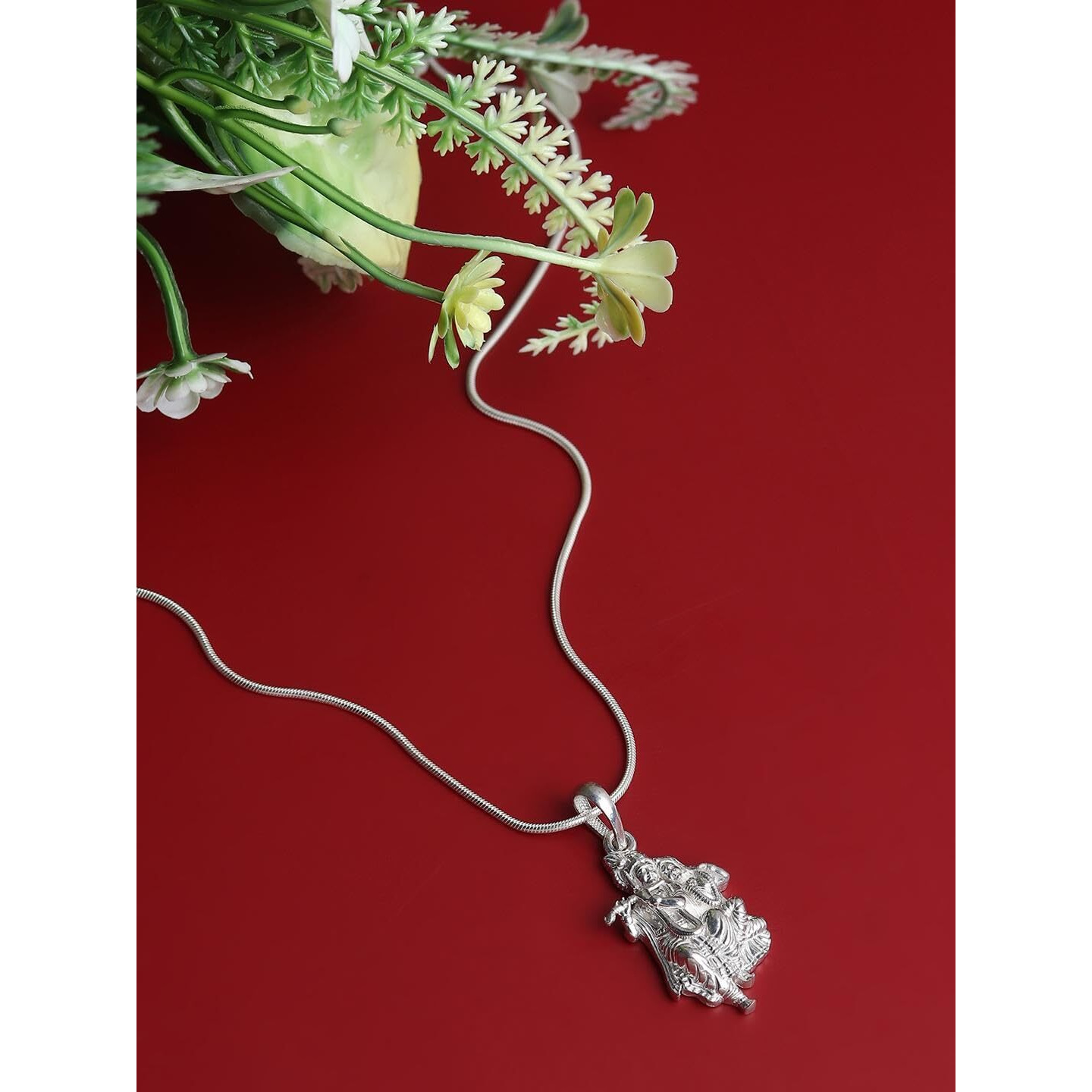 AKSHAT SAPPHIRE Sterling Silver (92.5% purity) God Radha Krishna Pendant for Men & Women Pure Silver Lord Radha kishan Locket for Good Health & Wealth